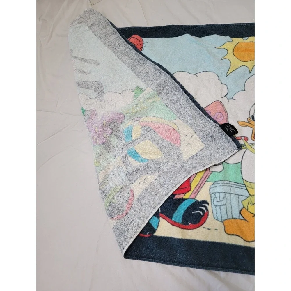 Vintage Disney Mickey Mouse Beach Towel Treasure Island Florida Minnie Donald‎